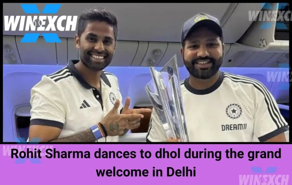 Rohit Sharma dances to dhol