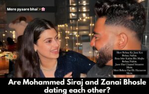 Mohammed Siraj and Zanai Bhosle