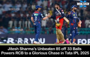 Jitesh Sharma's unbeaten 85 off just 33 balls
