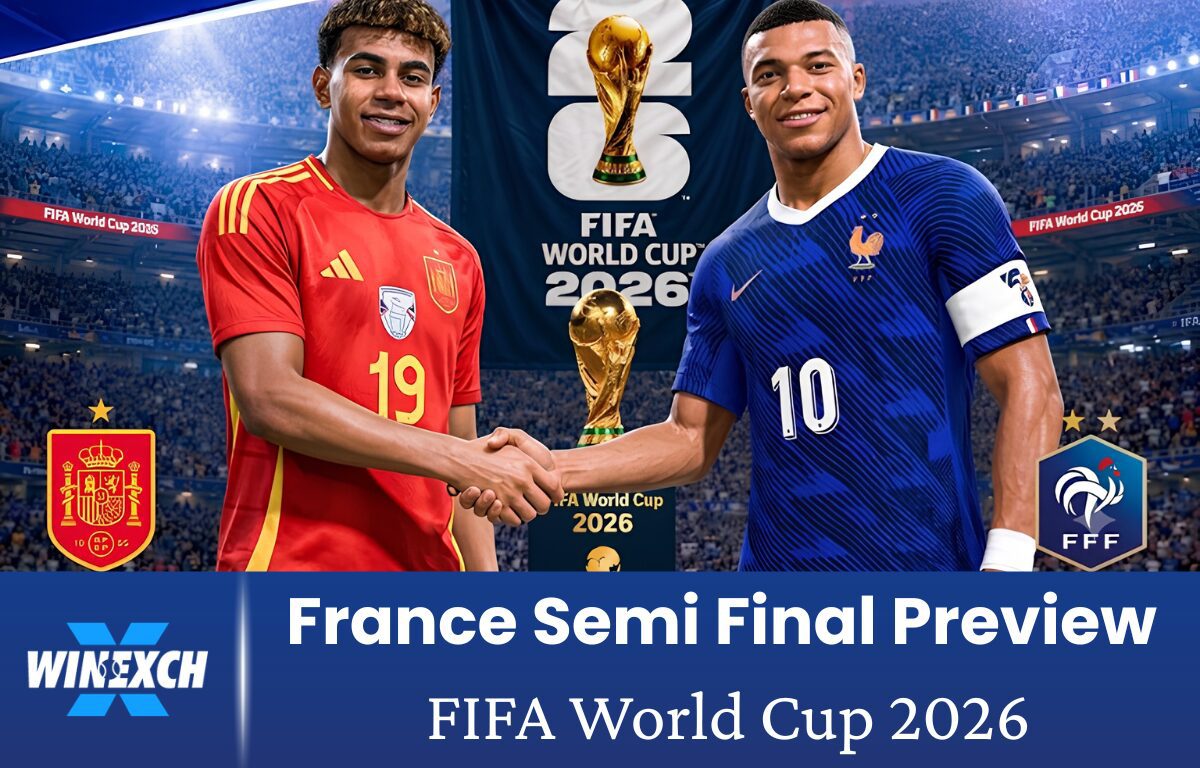 France national football team players celebrating ahead of a FIFA World Cup 2026 semi-final clash against Spain.